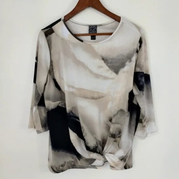 Clara SunWoo Knotted Hem Tunic Size Medium - Picture 1 of 7